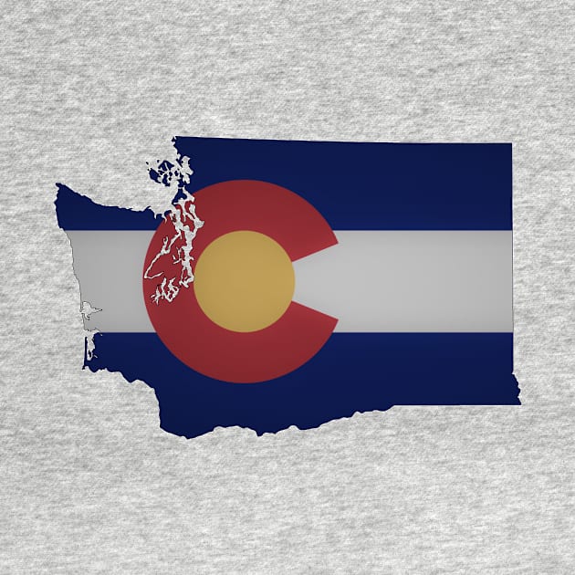 Washington Colorado Pride Flag -- WashCO flag by We Got T-Shirts for Days!